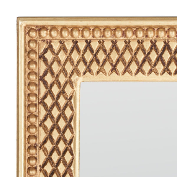 Safavieh LERSON Mirror – Elegant Full-Length Design with Sculptural Frame for Modern and Classic Interiors Gold MRR5002A
