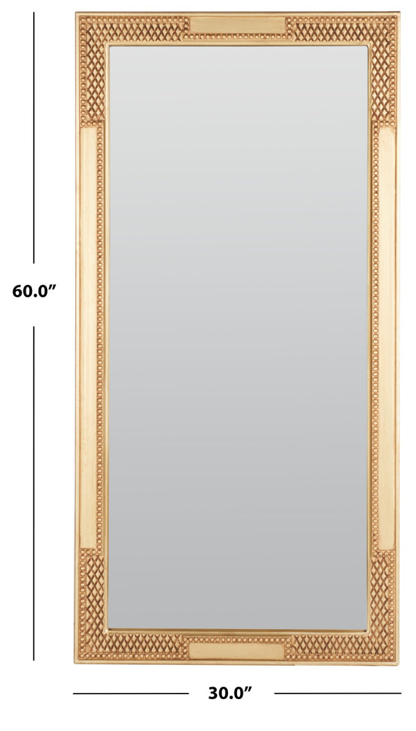 Safavieh LERSON Mirror – Elegant Full-Length Design with Sculptural Frame for Modern and Classic Interiors Gold MRR5002A
