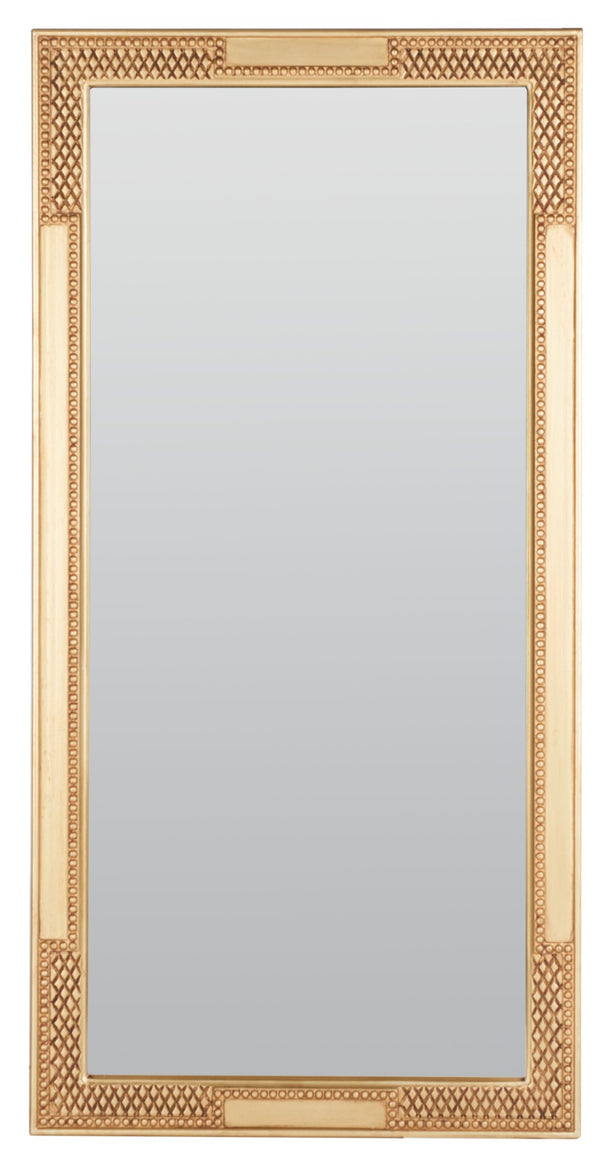 Safavieh LERSON Mirror – Elegant Full-Length Design with Sculptural Frame for Modern and Classic Interiors Gold MRR5002A