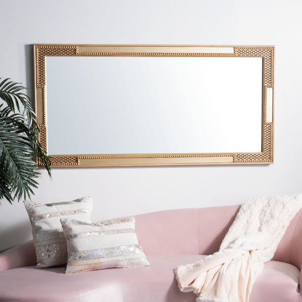 Safavieh LERSON Mirror – Elegant Full-Length Design with Sculptural Frame for Modern and Classic Interiors Gold MRR5002A
