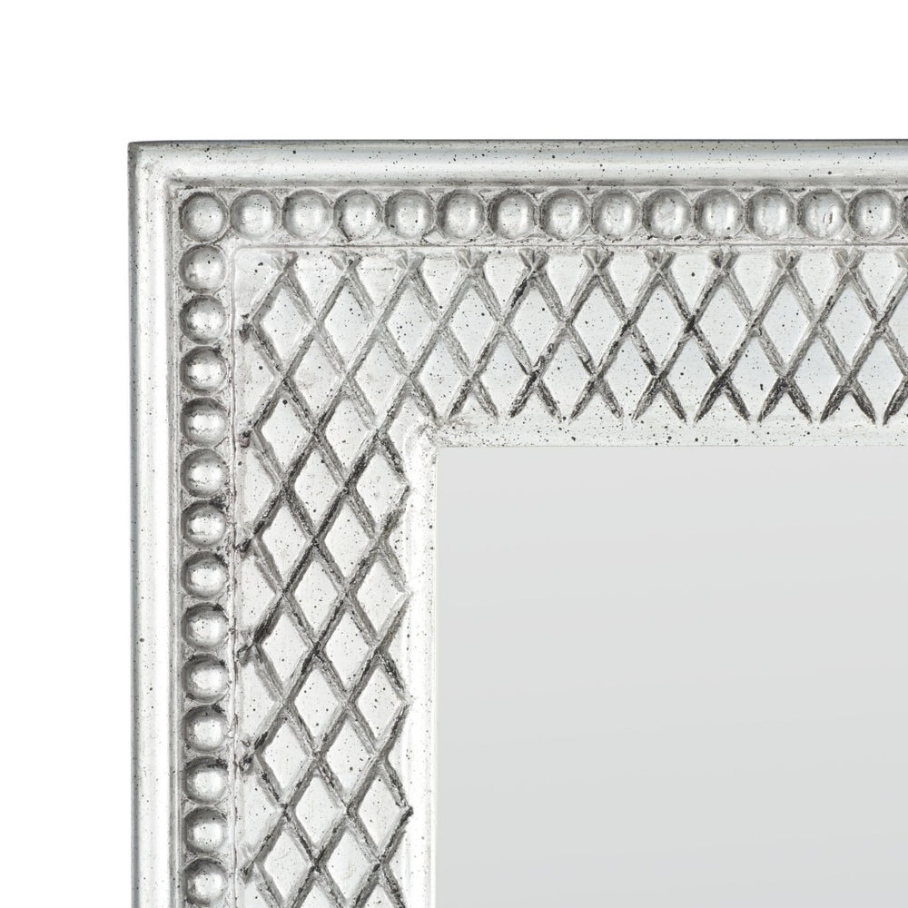 Safavieh LERSON Mirror – Elegant Full-Length Design with Sculptural Frame for Modern and Classic Interiors Silver MRR5002B