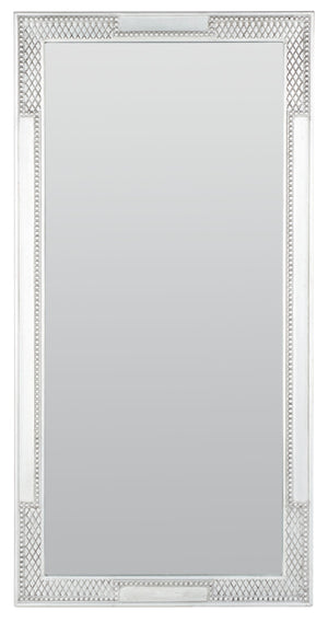 Safavieh LERSON Mirror – Elegant Full-Length Design with Sculptural Frame for Modern and Classic Interiors Silver MRR5002B