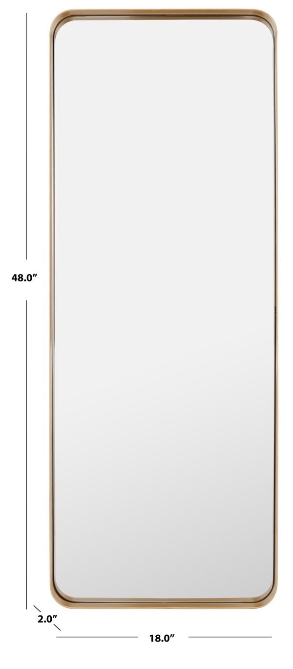 Safavieh ALMASY, Elegant 18-Inch Gold Iron Mirror - Timeless Design for Home Decor & Light Reflection MRR8000A