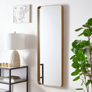 Safavieh ALMASY, Elegant 18-Inch Gold Iron Mirror - Timeless Design for Home Decor & Light Reflection MRR8000A