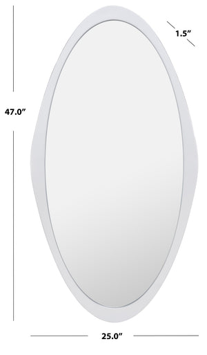Safavieh CASSINI, 25-Inch Elegant Mirror – Timeless Design Ideal for Any Room with Durable Metal Frame and Glass Silver MRR8002A