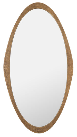 Safavieh CASSINI, 25-Inch Elegant Mirror – Timeless Design Ideal for Any Room with Durable Metal Frame and Glass Brass MRR8002B