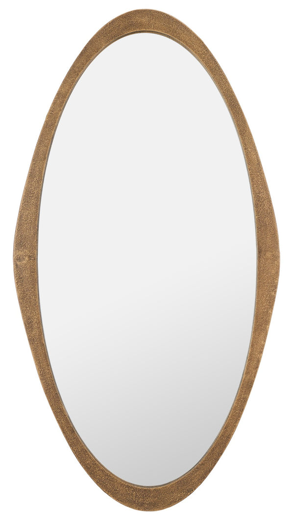Safavieh CASSINI, 25-Inch Elegant Mirror – Timeless Design Ideal for Any Room with Durable Metal Frame and Glass Brass MRR8002B