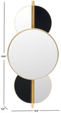 Safavieh Syrus, 16.5 Inch, Gold/Black/White, Iron Mirror Gold / Multi Iron/Mirror MRR8003A