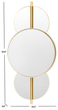 Safavieh Syrus, 16.5 Inch, Gold/White, Iron Mirror Gold / White Iron/Mirror MRR8003B