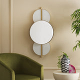 Safavieh Syrus, 16.5 Inch, Gold/White, Iron Mirror Gold / White Iron/Mirror MRR8003B