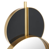 Safavieh Syrus, 16.5 Inch, Gold/Black, Iron Mirror​ Gold / Black Iron/Mirror MRR8003C