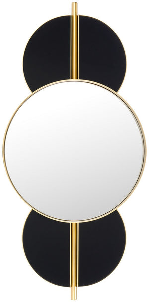 Safavieh Syrus, 16.5 Inch, Gold/Black, Iron Mirror​ Gold / Black Iron/Mirror MRR8003C