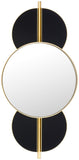 Syrus, 16.5 Inch, Gold/Black, Iron Mirror