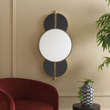 Safavieh Syrus, 16.5 Inch, Gold/Black, Iron Mirror​ Gold / Black Iron/Mirror MRR8003C