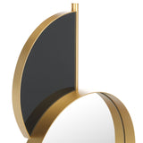 Safavieh Seville, 16.5 Inch, Gold/Black, Iron Mirror​ Gold / Black Iron/Mirror MRR8004A