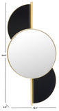 Safavieh Seville, 16.5 Inch, Gold/Black, Iron Mirror​ Gold / Black Iron/Mirror MRR8004A