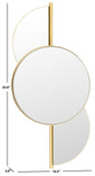 Safavieh Syrus, 16.5 Inch, Gold/White, Iron Mirror Gold / White Iron/Mirror MRR8004B