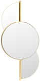 Safavieh Syrus, 16.5 Inch, Gold/White, Iron Mirror Gold / White Iron/Mirror MRR8004B