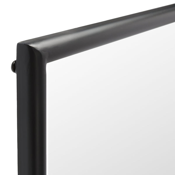 Safavieh PATEL, 25 Inch Black Iron Mirror – Contemporary Minimalist Design for Stylish Home Decor & Focal Point MRR8005A