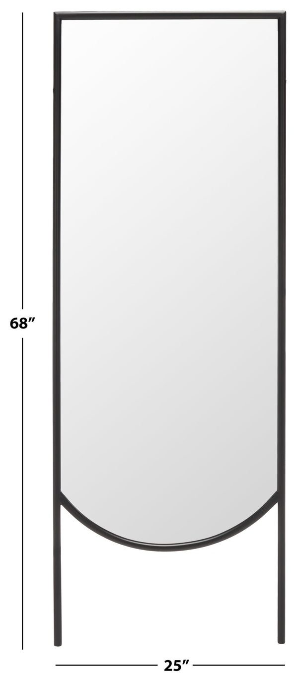 Safavieh PATEL, 25 Inch Black Iron Mirror – Contemporary Minimalist Design for Stylish Home Decor & Focal Point MRR8005A