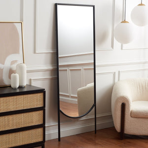 Safavieh PATEL, 25 Inch Black Iron Mirror – Contemporary Minimalist Design for Stylish Home Decor & Focal Point MRR8005A