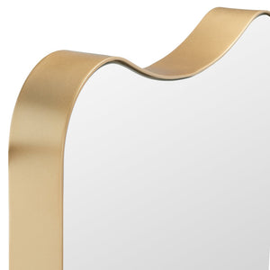 Safavieh HYLA, 14-Inch Gold Iron Mirror - Timeless Elegance for Entryways, Living Rooms, and More! MRR8008A