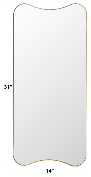 Safavieh HYLA, 14-Inch Gold Iron Mirror - Timeless Elegance for Entryways, Living Rooms, and More! MRR8008A