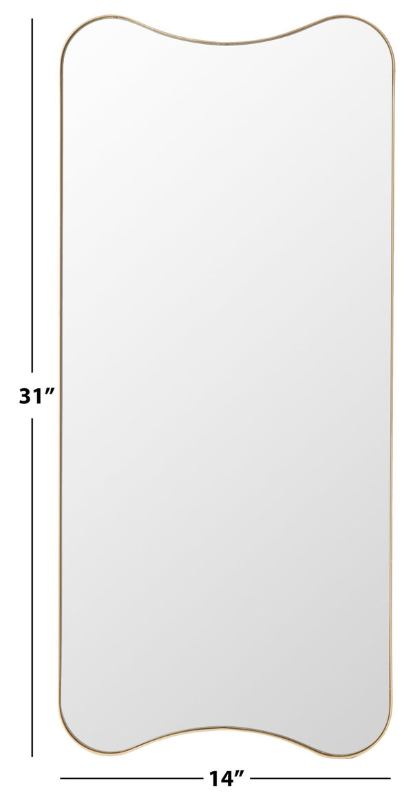 Safavieh HYLA, 14-Inch Gold Iron Mirror - Timeless Elegance for Entryways, Living Rooms, and More! MRR8008A