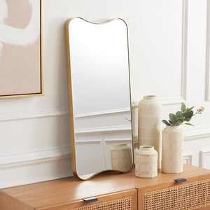 Safavieh HYLA, 14-Inch Gold Iron Mirror - Timeless Elegance for Entryways, Living Rooms, and More! MRR8008A