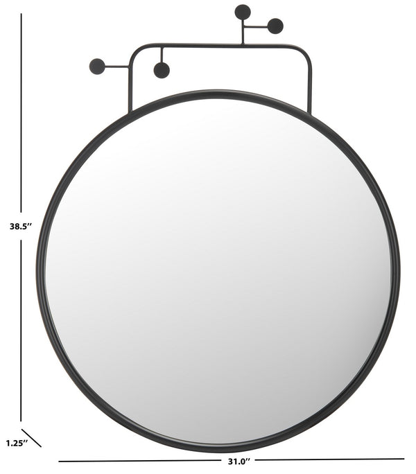 Safavieh Marlo, 31 Inch, Black, Iron Mirror​ Black Iron/Mirror MRR8009A