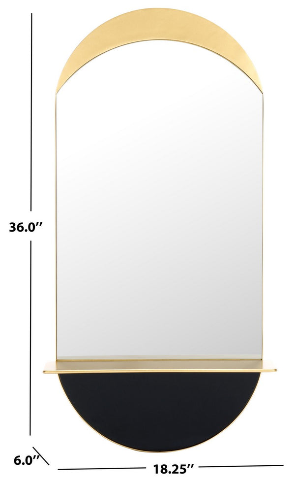 Safavieh Wessley, 18.25 Inch, Gold, Iron Mirror​ Gold Iron/Mirror MRR8010A