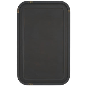 Safavieh Alessa, 23.75" Inch, Black, Wood, Mirror Black MRR9000B