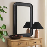 Safavieh Alessa, 23.75" Inch, Black, Wood, Mirror Black MRR9000B