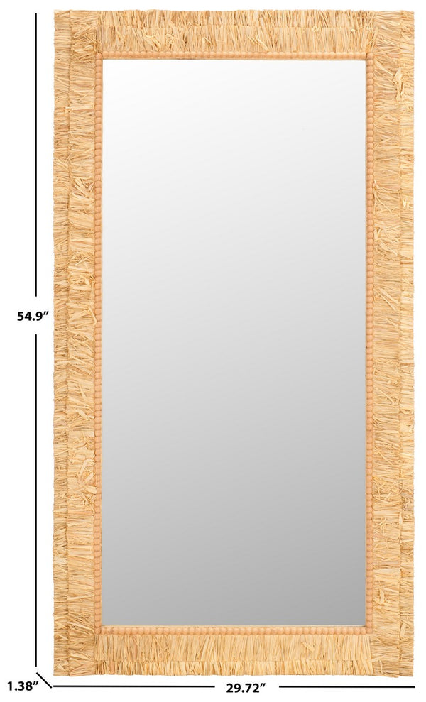 Safavieh Zoelle 29.72 Inch, Natural, Wood Mirror Natural MRR9003A