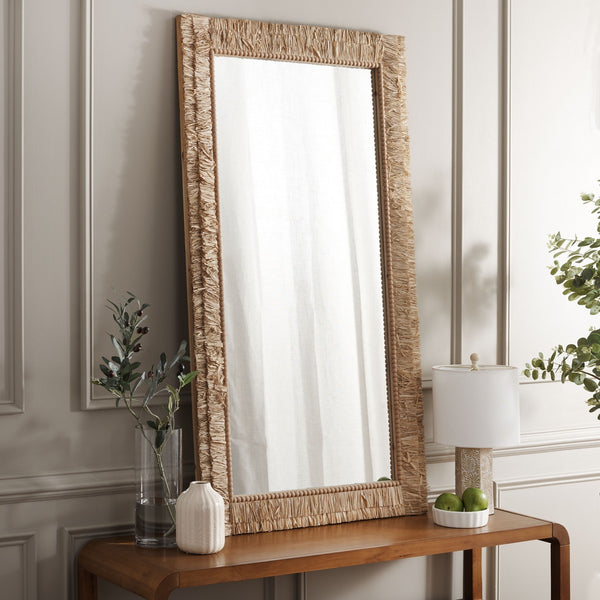 Safavieh Zoelle 29.72 Inch, Natural, Wood Mirror Natural MRR9003A