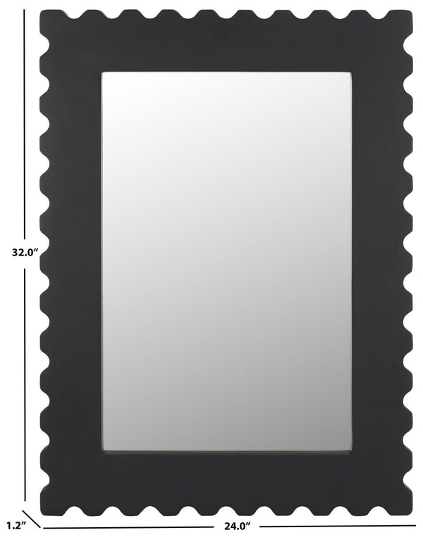 Safavieh Nadia 24 Inch, Black, Wood Mirror Black MRR9005A