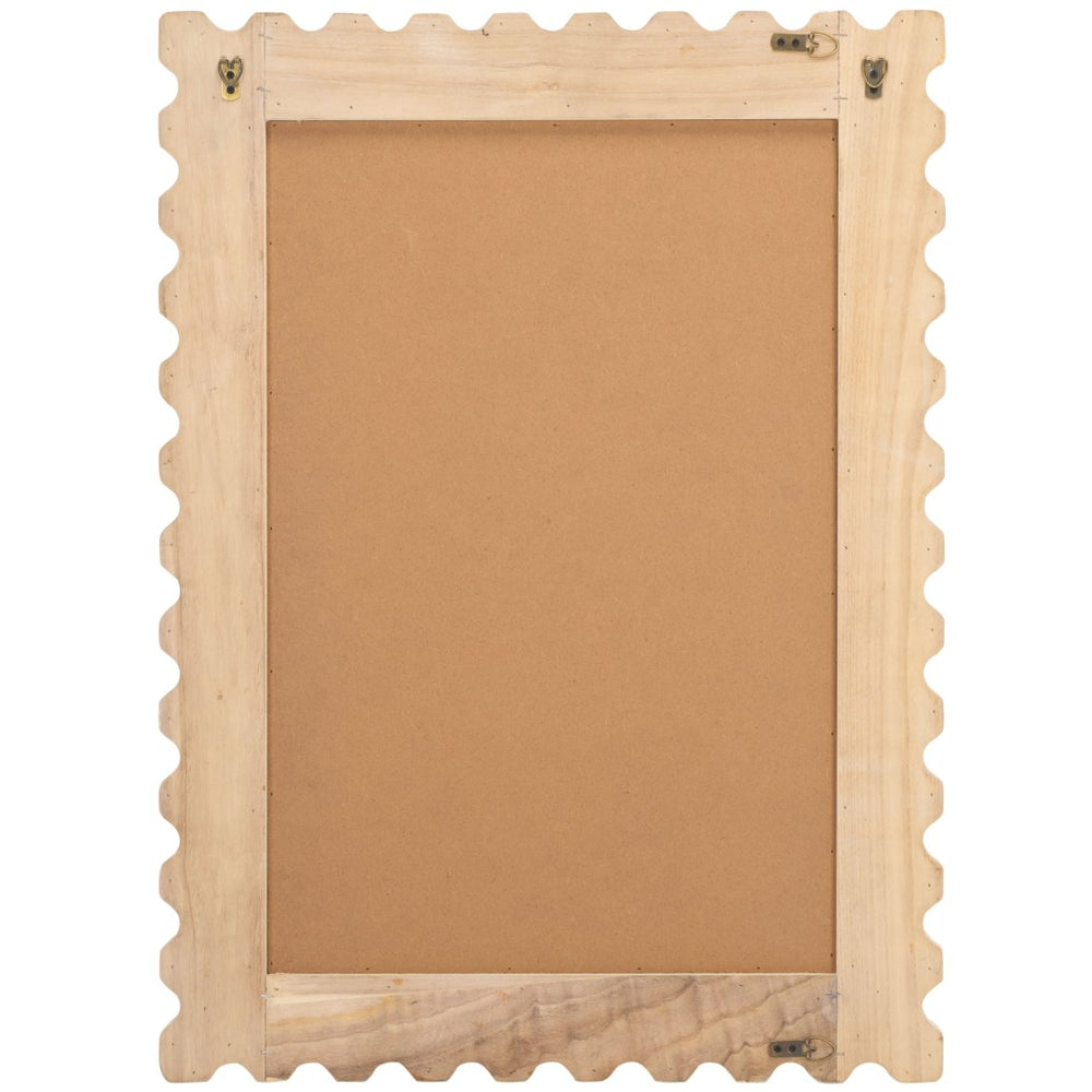 Safavieh NADIA 23.6 INCH Black Wooden Mirror – Stylish Scalloped Frame for Home & Office Decor Enhancement MRR9005B