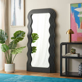 Safavieh Mahya 31.5 Inch, Black, Wood Mirror Black MRR9006A