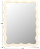 Safavieh Izara 23.6 Inch, White, Wood Mirror White MRR9007A