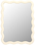 Izara 23.6 Inch, White, Wood Mirror