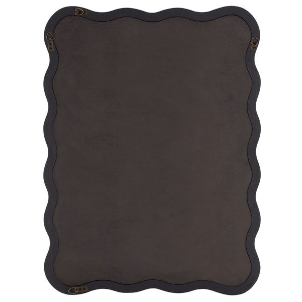 Safavieh IZARA- Sleek 23.6" x 31.5" Black MDF/Wood Frame Mirror for Entryway, Bedroom, Bathroom Accent Piece MRR9007B