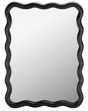 Safavieh IZARA- Sleek 23.6" x 31.5" Black MDF/Wood Frame Mirror for Entryway, Bedroom, Bathroom Accent Piece MRR9007B