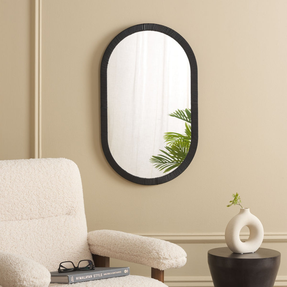Safavieh Minna 17.72 Inch, Black, Wood Mirror Black MRR9008A