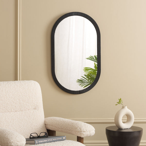 Safavieh Minna 17.72 Inch, Black, Wood Mirror Black MRR9008A