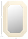 Safavieh Zaira 23.82 Inch, White, Wood Mirror White MRR9009A