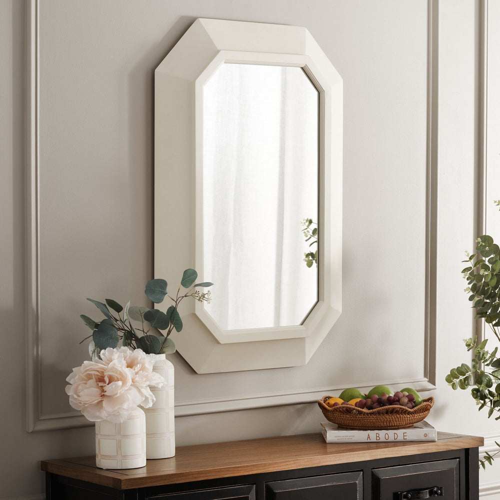 Safavieh Zaira 23.82 Inch, White, Wood Mirror White MRR9009A