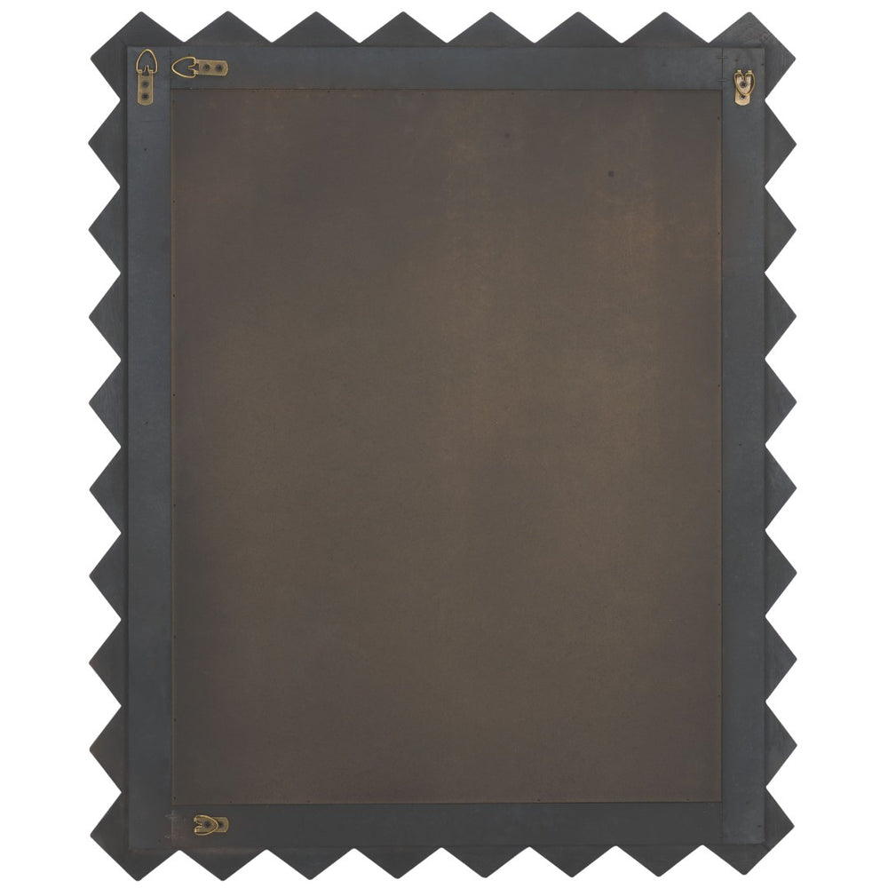 Safavieh KASE- Elegant 26" x 32.5" Black Pinewood Wall Mirror - Modern Design for Any Room Decor MRR9010A