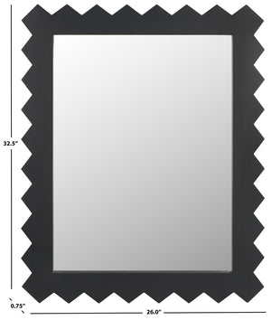 Safavieh Kase 26 Inch, Black, Wood Mirror Black MRR9010A
