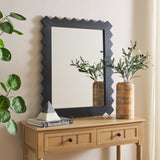 Safavieh Kase 26 Inch, Black, Wood Mirror Black MRR9010A