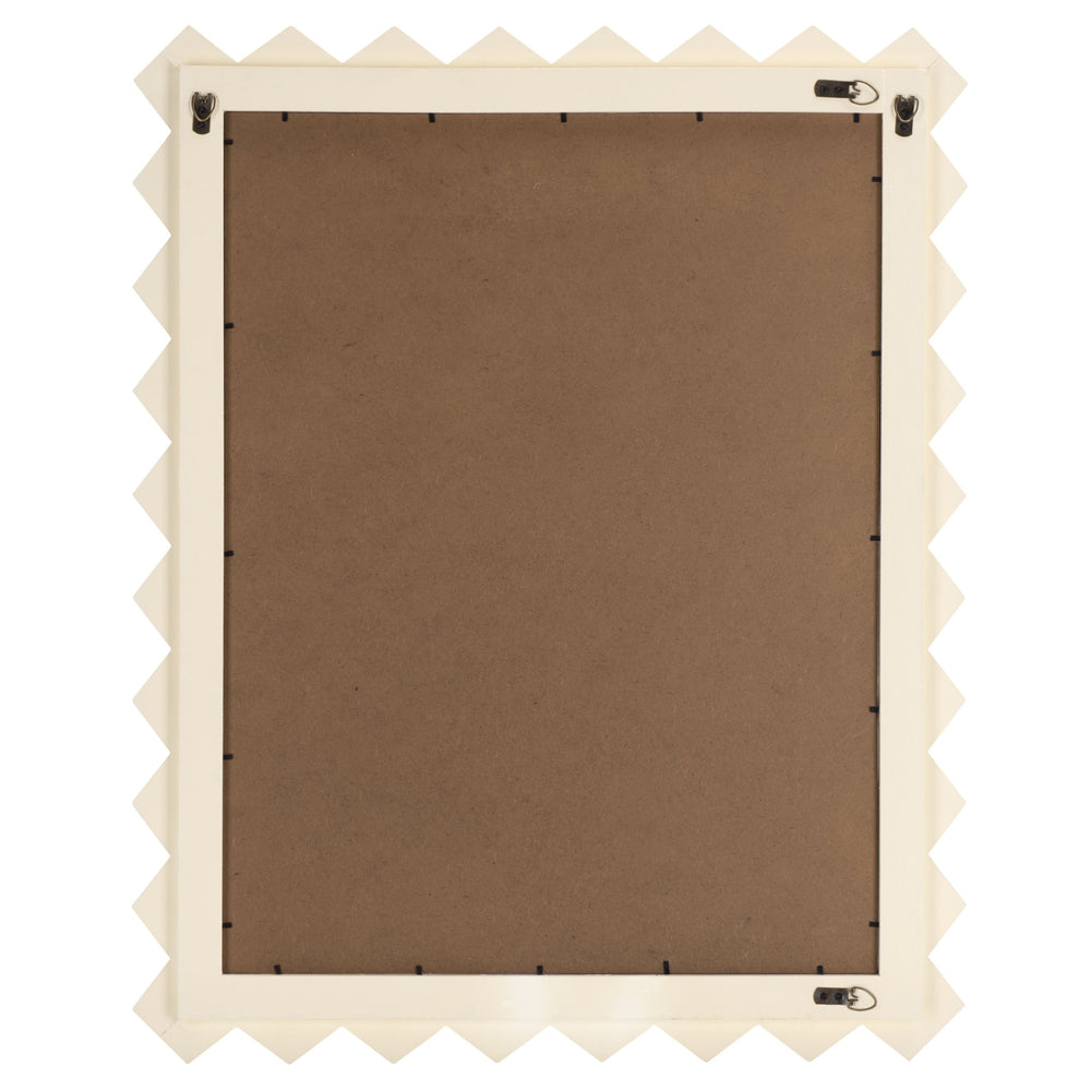 Safavieh KASE- White 26" x 32.5" Slim Pinewood & MDF Framed Mirror — Modern Coastal Farmhouse Accent Piece MRR9010B
